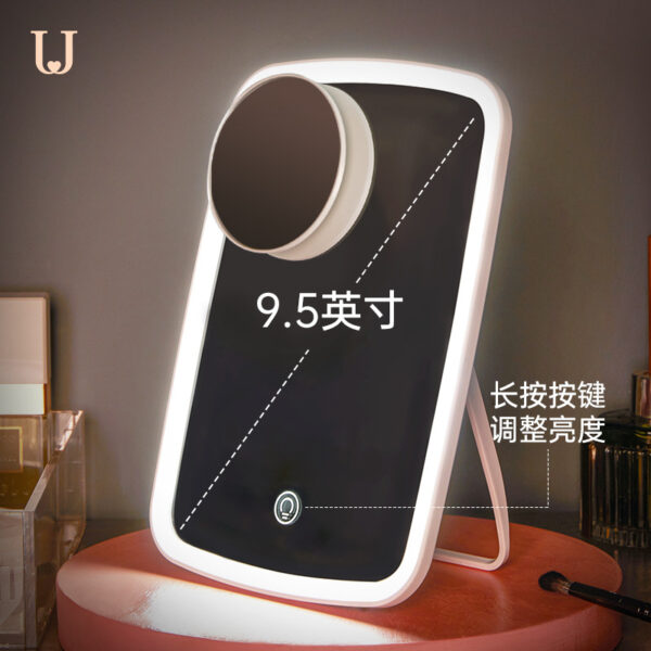 Jodun Judy Desktop LED Makeup Mirror With Light Portable Folding Fill Light Desktop Dressing Beauty Mirror Mirror LED Light